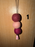 Wool Felt Ball Car diffusers with 10ml scent drops